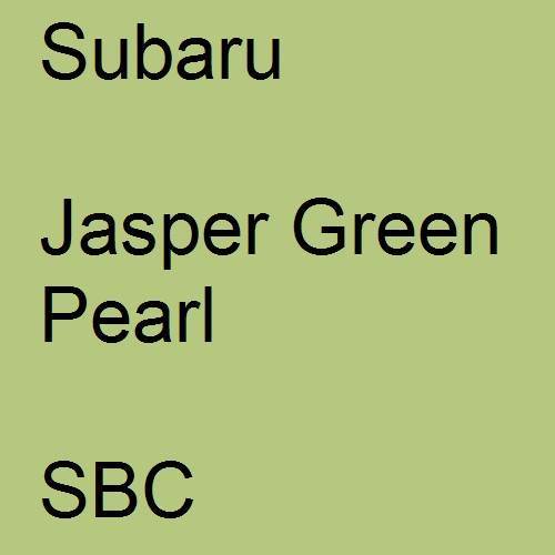 Subaru, Jasper Green Pearl, SBC.